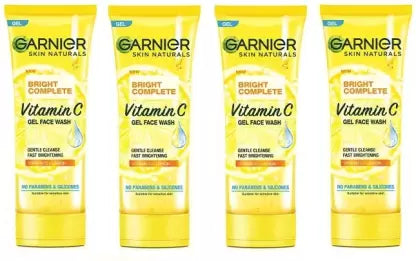 Garnier Facewash Gel, Gentle Cleanser, Fast Brightening, For Instant Brighter Skin, Bright Complete Vitamin C, 100g