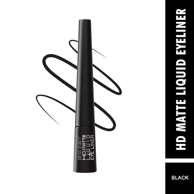 Swiss Beauty HD Matte Liquid Eyeliner, Black, 2.5ml