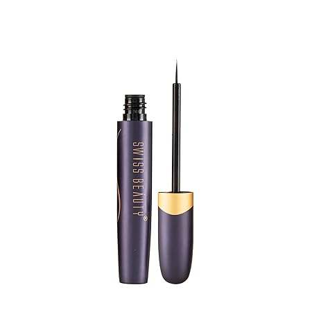 Swiss Beauty Waterproof And Long Lasting Liquid Eyeliner | Black, 7.5 Ml