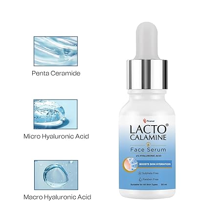 Lacto Calamine 2% Hyaluronic acid with Penta-Ceramide complex |30 ml | Daily Face Serum