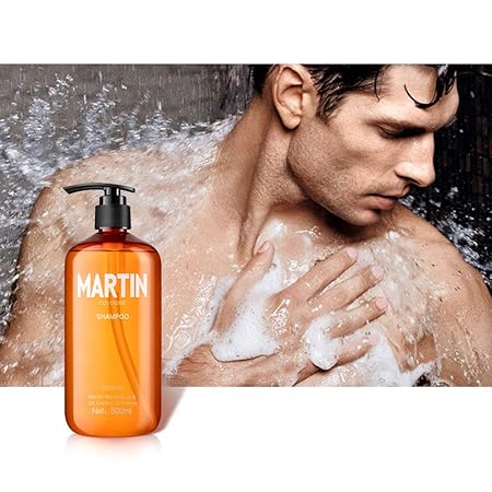 Martin 500ml Moisturizing Shampoo for Men, Cologne Fragrance Anti-dandruff Oil Control Clean Shampoo