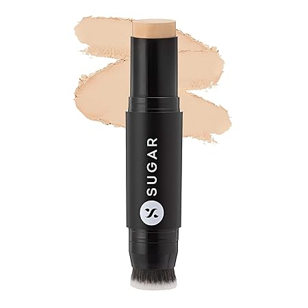 SUGAR Cosmetics Ace Of Face Foundation Stick with In-Built Brush | Lasts 24hrs | 12gm