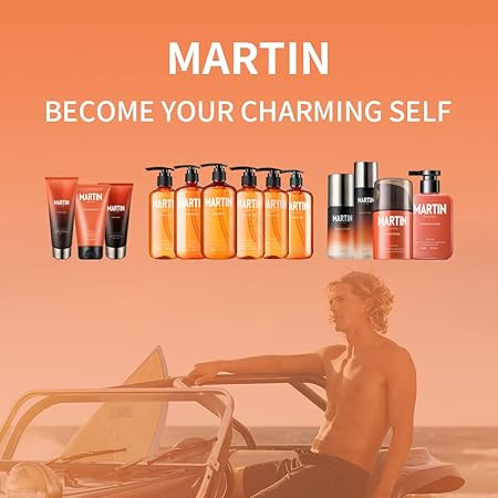 Martin Purifying & Nourishing Body Wash For Men 500 ml Organic Coconut Oil Shower Gel With Natural Ingredient