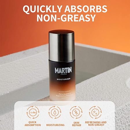 Martin 50ml Men's Brightening & Regenating Moisturizer for Dry Skin