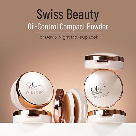 Swiss Beauty Oil Control Compact Powder Shade - Natural-Nude, 20