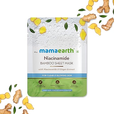 Mamaearth Niacinamide Bamboo sheet mask- pack of 2