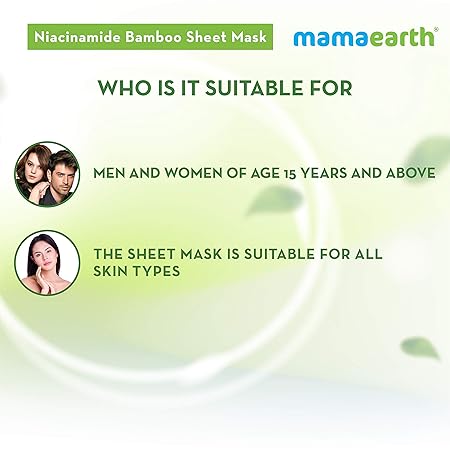 Mamaearth Niacinamide Bamboo sheet mask- pack of 2