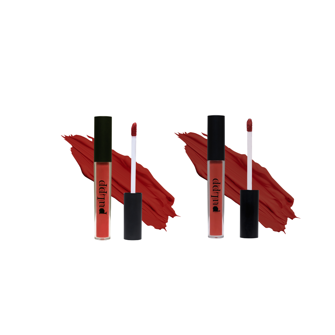 PULPP Combo of Matte Lipstick for women 3.5 ml (Pack of 2) Hydrating and long-lasting, Perfect for Everyday Wear (Fuchsia Magenta & Lusty Brown)