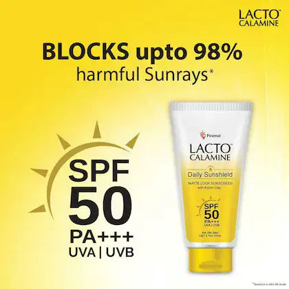 Lacto Calamine Daily Sunshield SPF 50 PA+++ Matte Look Sunscreen 50 g