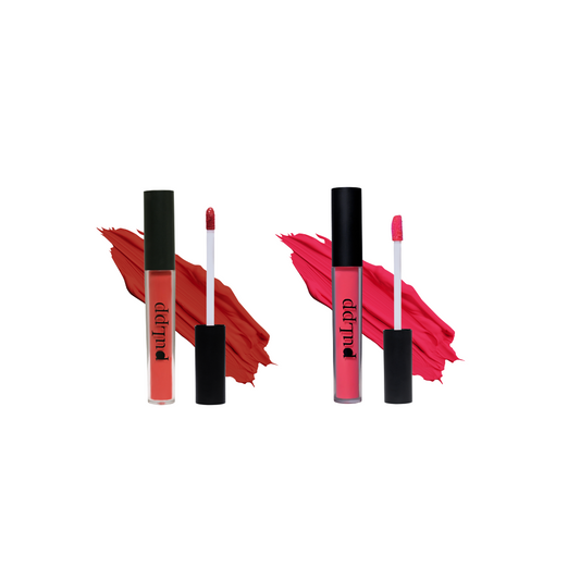 PULPP Combo of Matte & Glossy Lipstick for women 3.5 ml (Pack of 2) Hydrating and long-lasting, Perfect for Everyday Wear (Soft Peach(Matte) & Cotton Candy(Gloss)