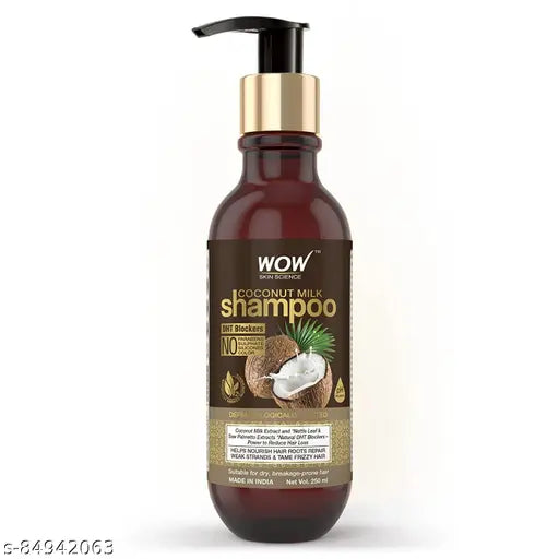 Wow Coconut Milk Shampoo free from Parabens, Sulphate, Silicones, Color & Salt 250Ml